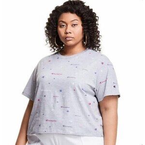Champion Cropped Print T-Shirt
